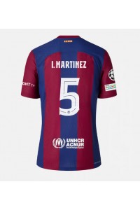 Barcelona Inigo Martinez #5 Jalkapallovaatteet Kotipaita 2023-24 Lyhythihainen